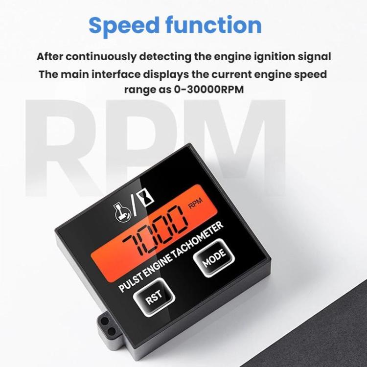 Chain Saw Tachometer Lawn Mower Gasoline Engine Speedometer, Backlight Version