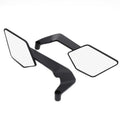 Motorcycle Universal Aluminum Alloy Wind Wing Rearview Mirror, White Mirror, Blue Mirror