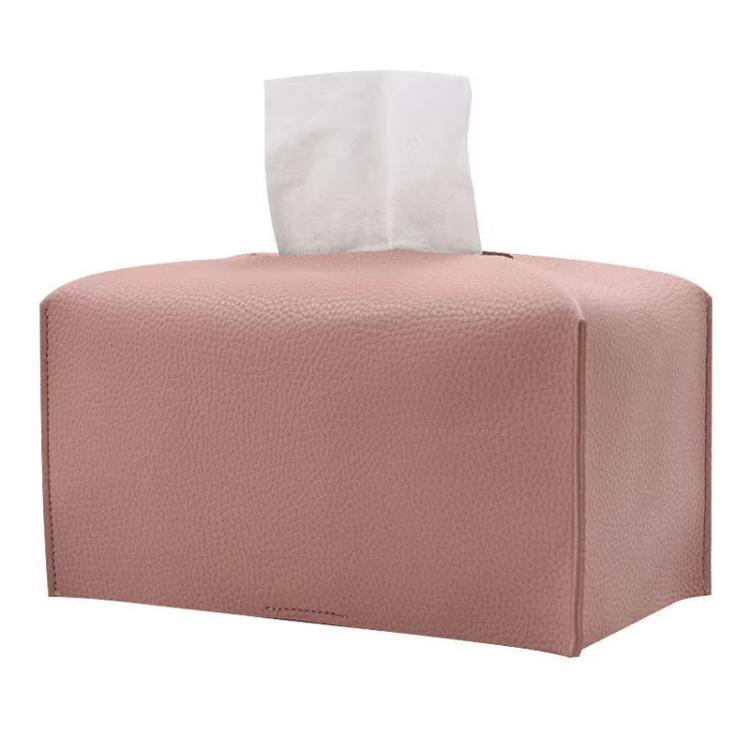 Square Leather Paper Towel Box Paper Towel Bedroom Tissue Box, 24x12.5x12.5cm, 12.5x12.5x12cm