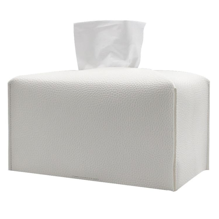 Square Leather Paper Towel Box Paper Towel Bedroom Tissue Box, 24x12.5x12.5cm, 12.5x12.5x12cm