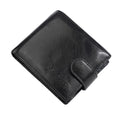 Baellerry D3065 Men Three Fold Short Style Zipper Wallet Snap Closure Multi Card Slot Billfold