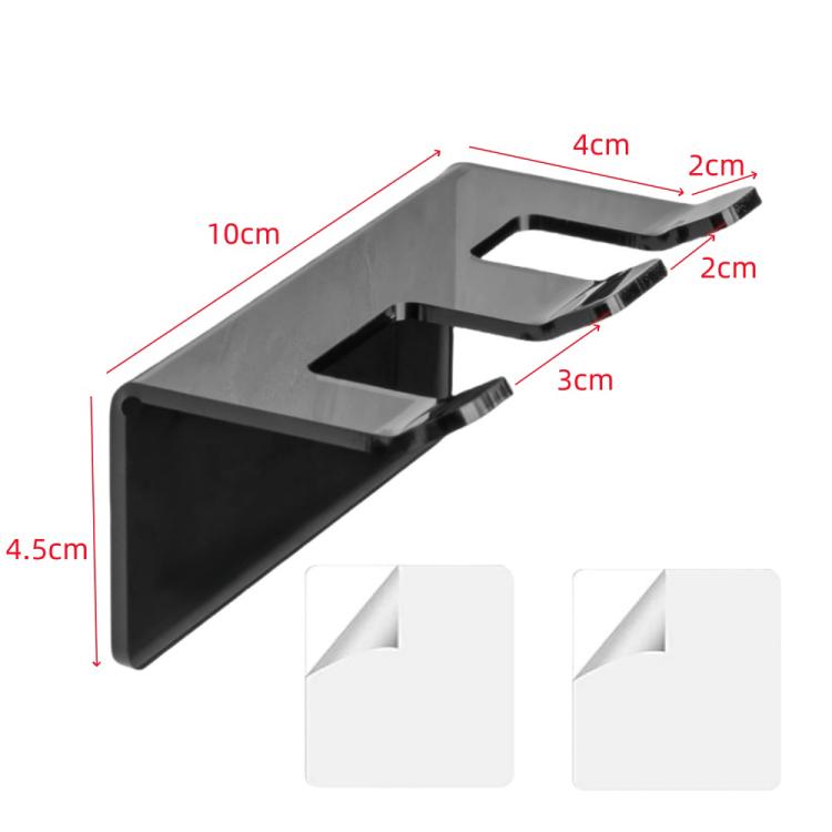 Self-Adhesive Acrylic Bathroom Wall Razor Storage Stand, 1pc, 2pcs