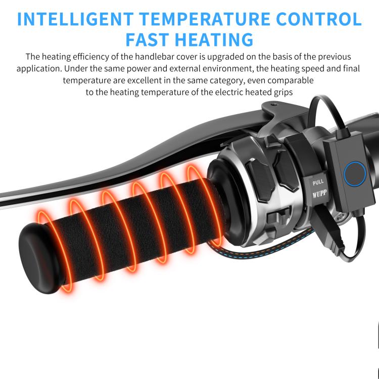 1pair Waterproof Heated Motorcycle Grips With Five-gear Adjustment, CS-2068A1