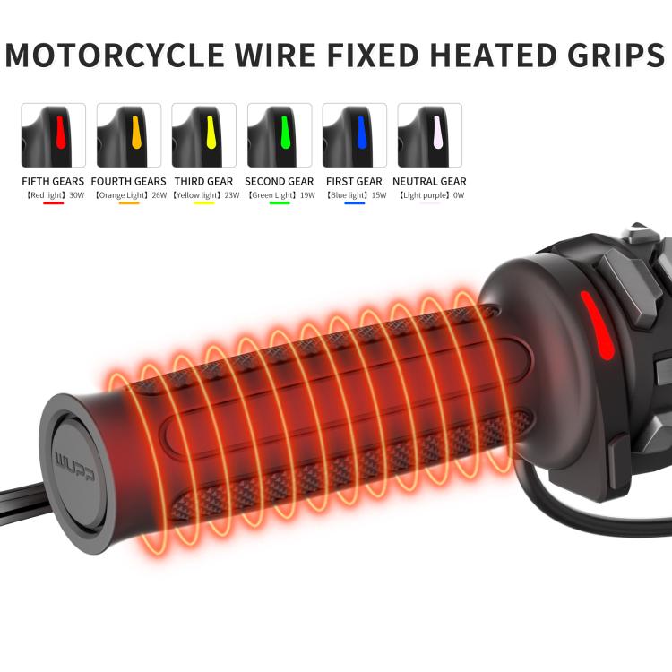 WUPP Integrated ACC Line Motorcycle 6-speed Memory Electric Heating Throttle Handle, CS-1958A2