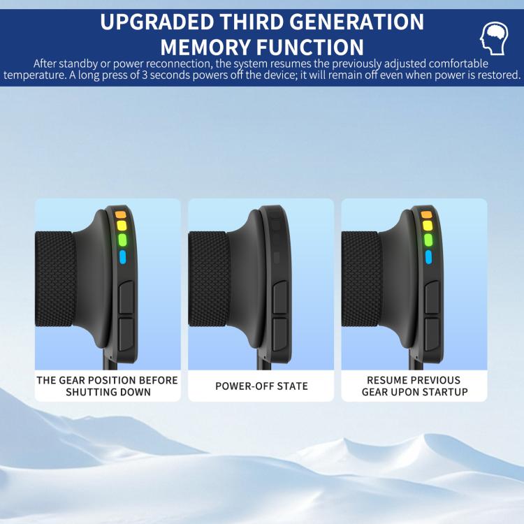 WUPP Rainbow Light Heated Motorcycle Handlebar Grips With Memory Function, CS-2147A2