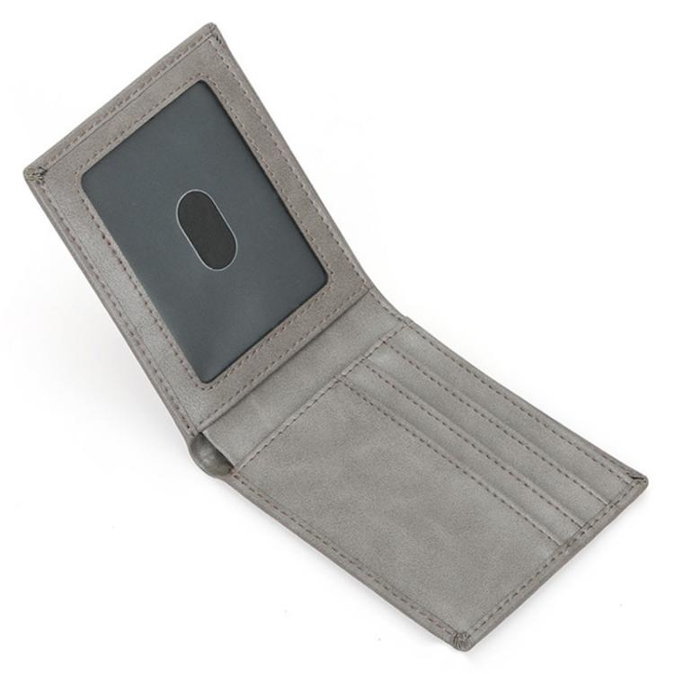 CQ-502 RFID Anti-Skimming Retro Men Wallet Lightweight Billfold