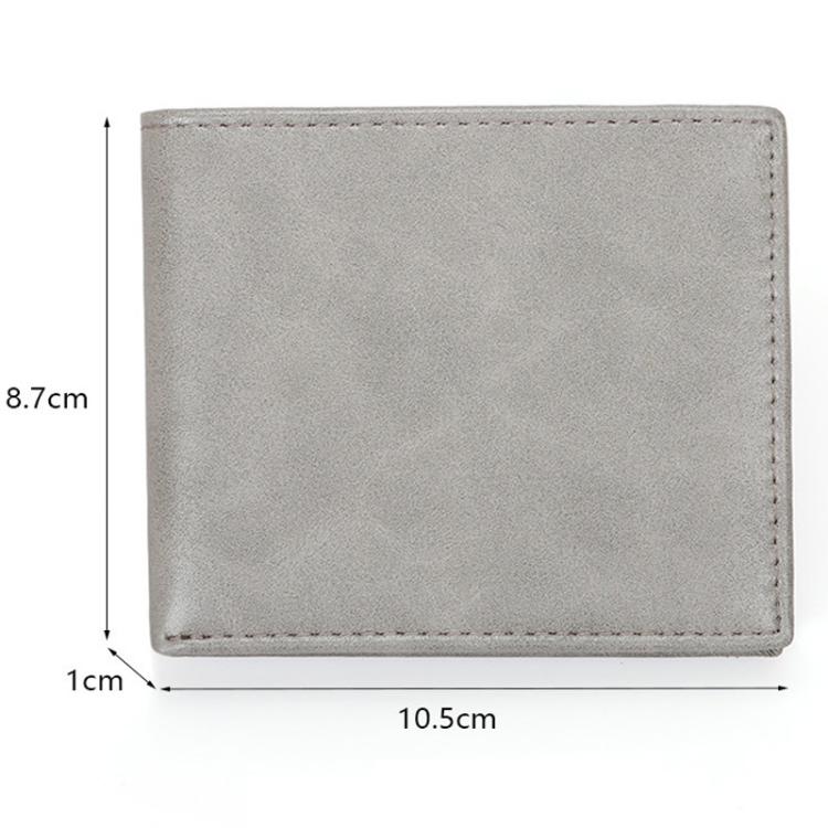 CQ-502 RFID Anti-Skimming Retro Men Wallet Lightweight Billfold