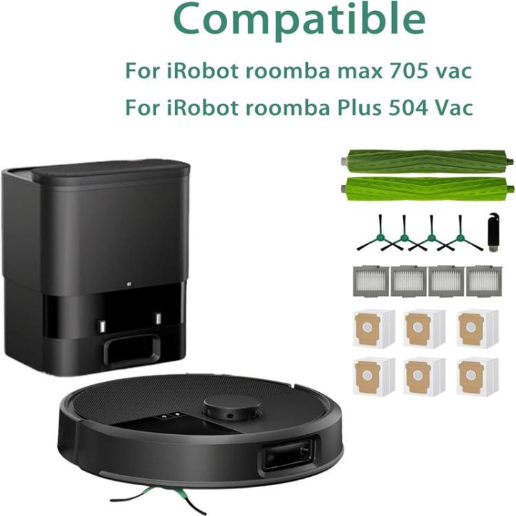 For IRobot Roomba Max 705 Vac / Plus 504 Vac Vacuums Cleaners, 17 In 1 A Set, 17 In 1 B Set