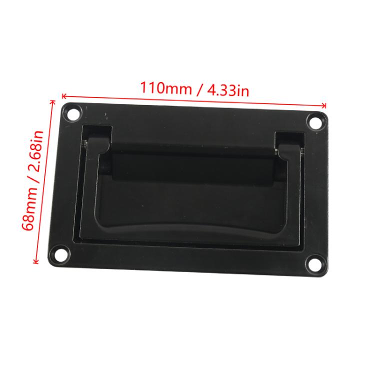 Recessed Foldable Invisible Handle for RV Boat Deck Hatches, Black, Black with Screws, Silver, Silver with Screws