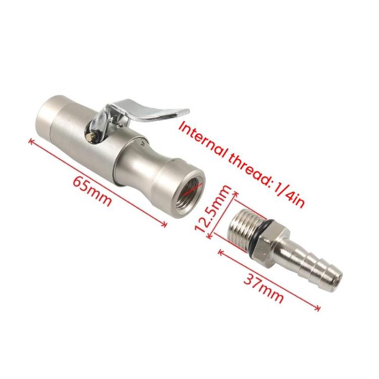 Car Air Pressure Gauge Self-Locking German-Style Air Pump Nozzle, Matte A10499-01, Black A10499-02, Matte + Male Inflator Connector A10506, Black + Male Inflator Connector A10507