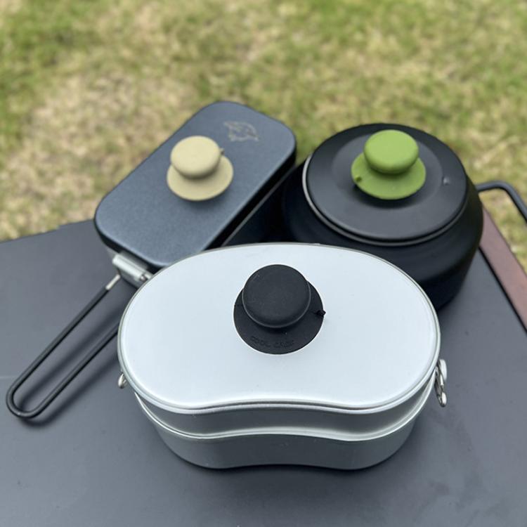 COOL CAMP CF-908 Universal Pot Lid Knob Top Bead Heat-Resistant Silicone Handle Outdoor Lunch Box Lid Handle