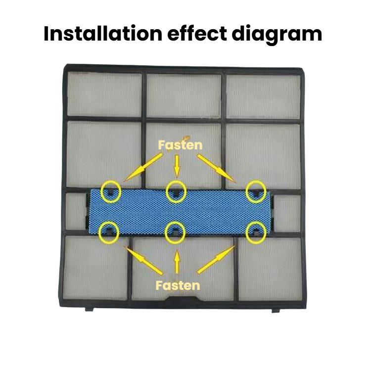 For GREE Air Conditioner Replacement, Antibacterial & Formaldehyde Removal Filter, Catechin Filter, 3 In 1 Filter Element
