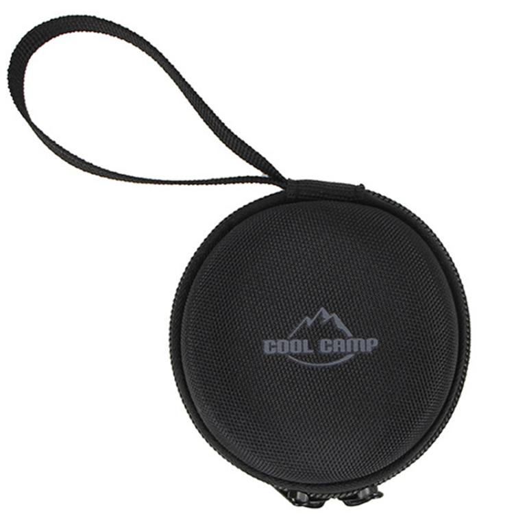 COOL CAMP CF-3023 Round Zipper Coin Pouch Portable Headphone Storage Case For Outdoor Camping
