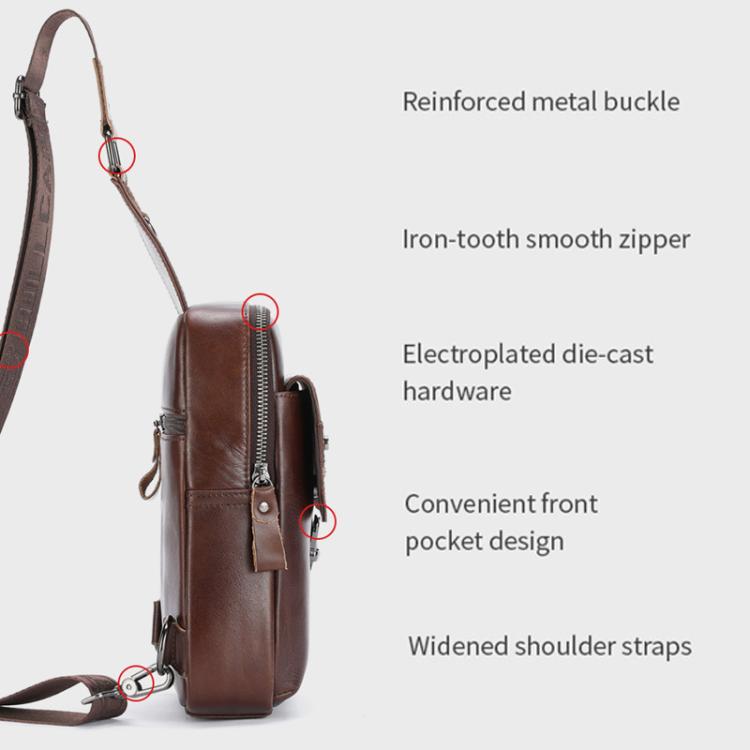 BULL CAPTAIN Men Vintage Genuine Leather Shoulder Bag