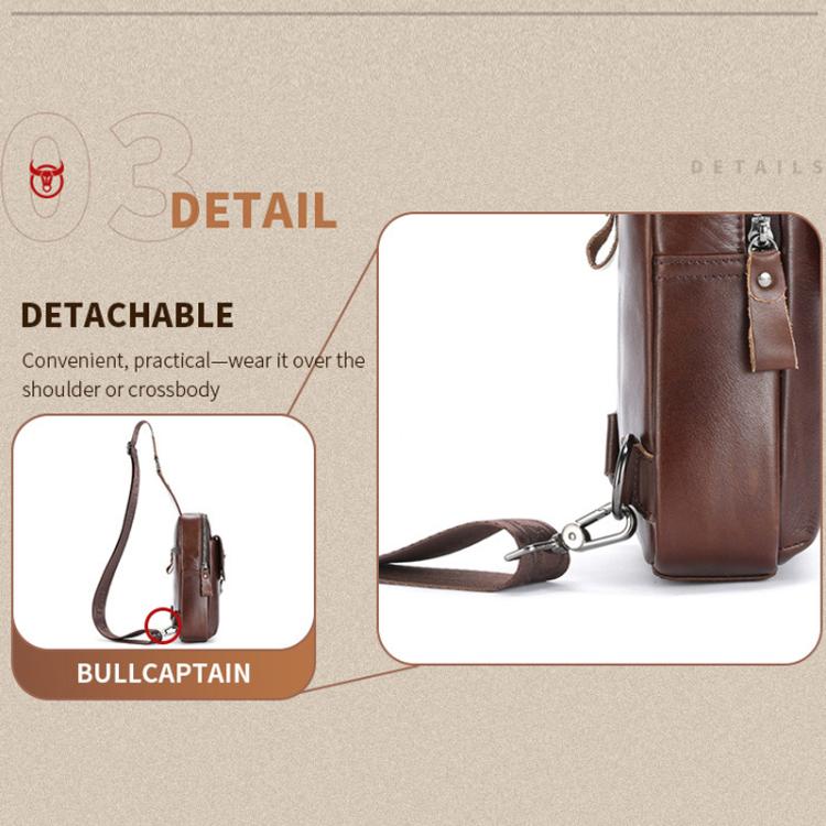 BULL CAPTAIN Men Vintage Genuine Leather Shoulder Bag
