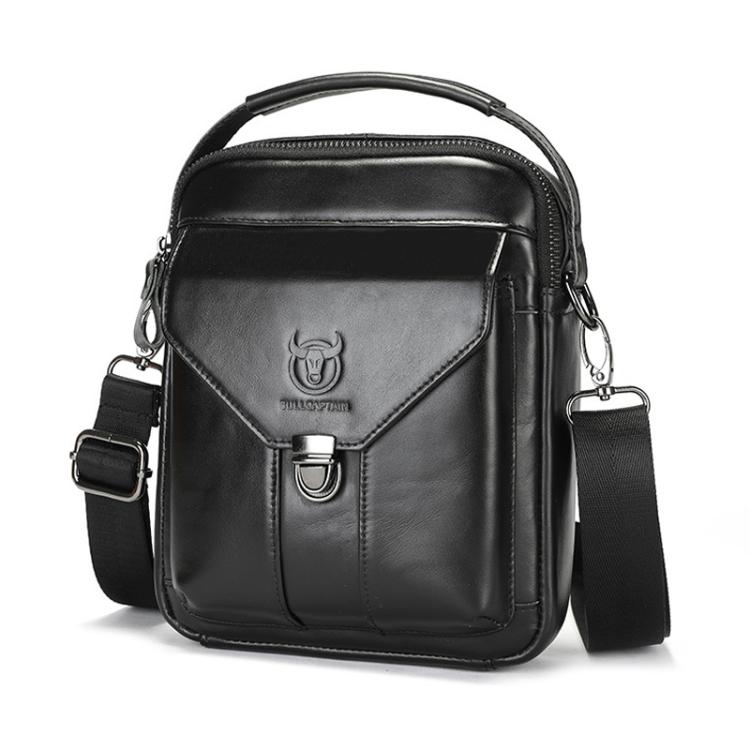 BULL CAPTAIN 8-Inch Vintage Men Genuine Leather Crossbody Bag