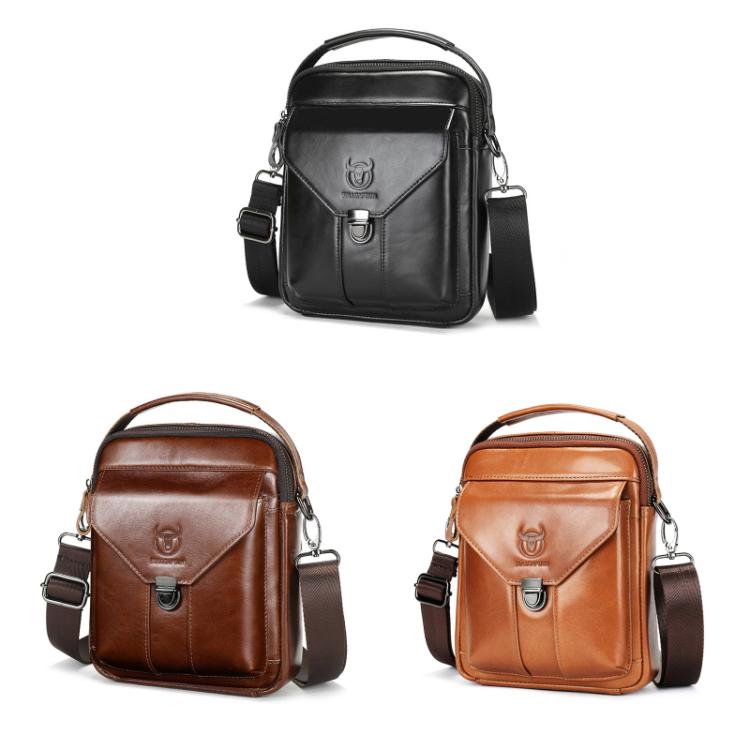 BULL CAPTAIN 8-Inch Vintage Men Genuine Leather Crossbody Bag