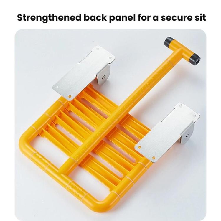 Wall-Mounted Folding Shower Stool Bathroom Safety Chair for Elderly & Disabled