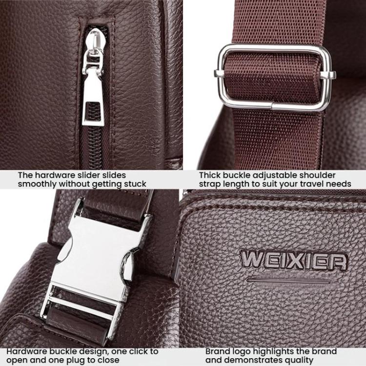 WEIXIER X452 Vintage Outdoor Men Chest Bag Multi-Functional Crossbody Bag