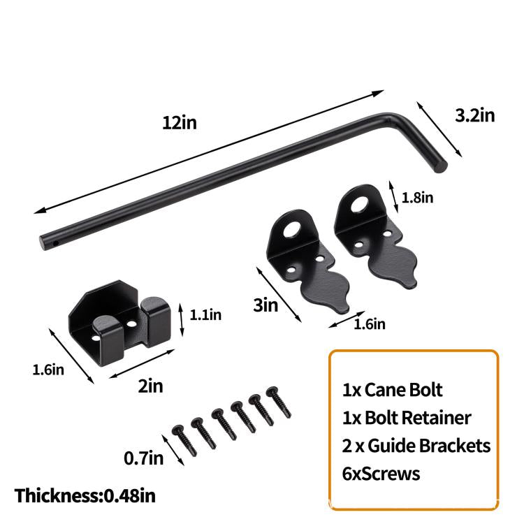 1pc 12inch Outdoor Fence Gate Latch, 1pc, 2pcs