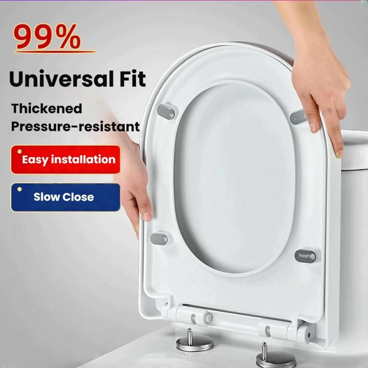 Toilet Seat Slow Close Lid Easy Installation Toilet Seat Replacement, V Shape, U Shape, O Shape, Small Square U Shape, Large Square U Shape, Large Square V Shape