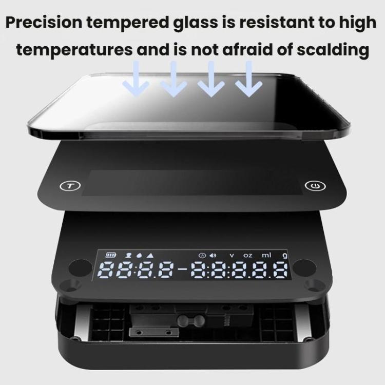 CAFE RHYME 311 Smart Electronic Scale For Pour-Over Coffee Mini Multifunctional Timing Kitchen Scale