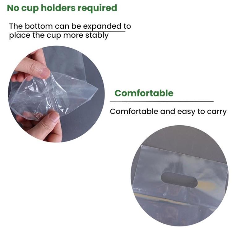 Milk Tea Coffee Disposable Takeout Bags, 100 bags in one package, 90mm Single Cup 700ml, 98mm Single Cup 700ml, 90mm Double Cup 700ml, 98mm Double Cup 700ml, 120mm Overlord Cup 1000ml