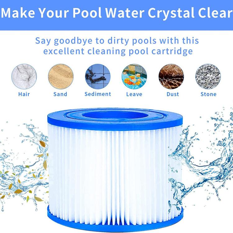 Pool Cleaner Filter Replacement Cartridge for Bestway, Lay-Z-Spa, Coleman, SaluSpa, and Intex, VI Cartridge