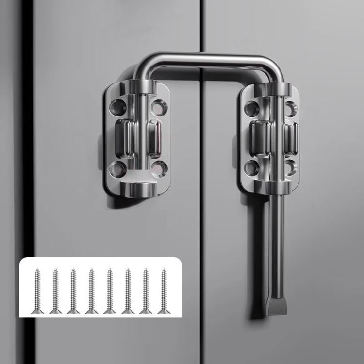 Thickened Anti-Theft Surface-Mount Interior Latch For Doors And Windows, Steel Screw-mounted, Black Screw-mounted