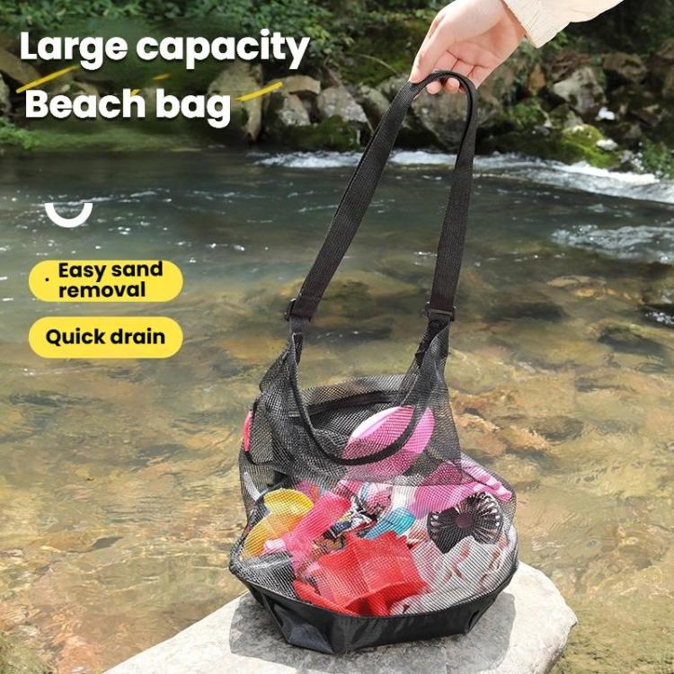 AOTU AT6945 Portable Large Capacity Beach Bag Mesh Skeleton Camping Bag