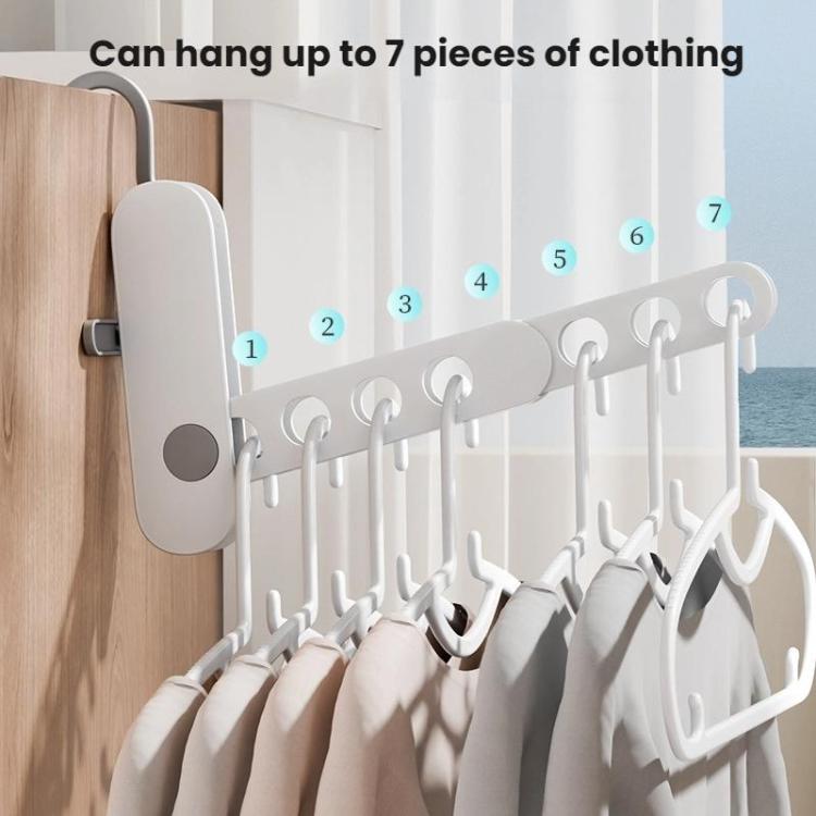 Multifunctional Travel Foldable Clothes Drying Rack With Seven Holes