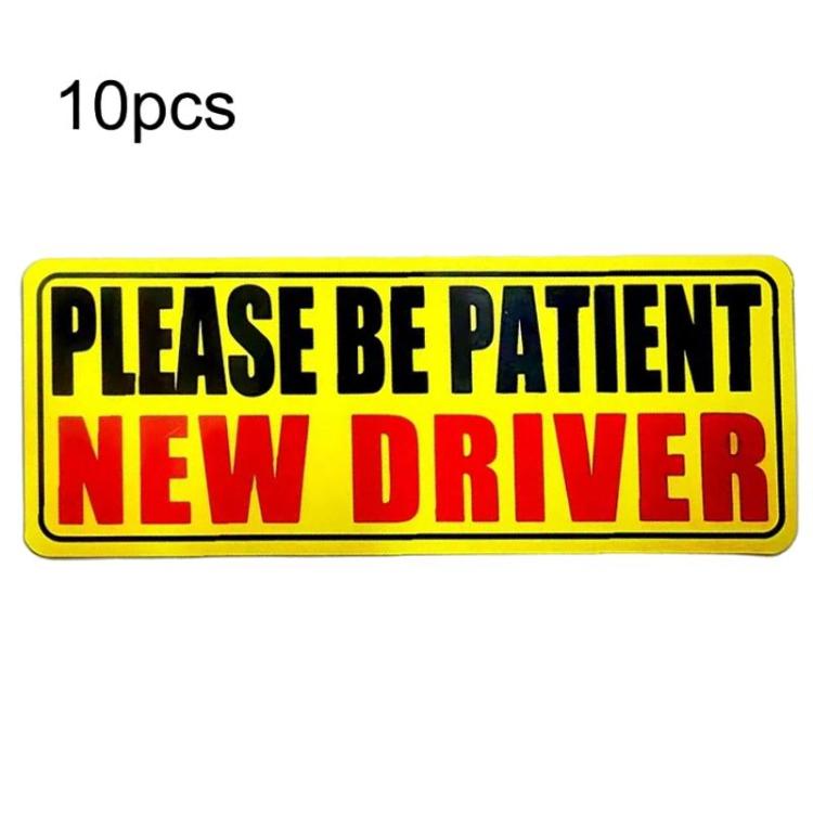 10pcs New Driver Car Probationary Sticker Reflective Magnetic Warning Sticker, 2, 4
