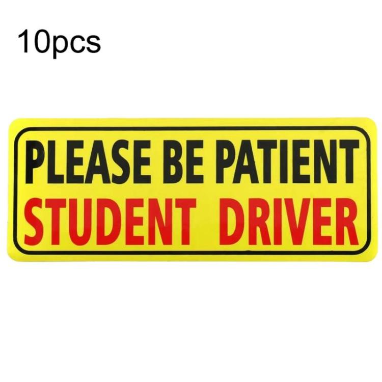 10pcs New Driver Car Probationary Sticker Reflective Magnetic Warning Sticker, 2, 4