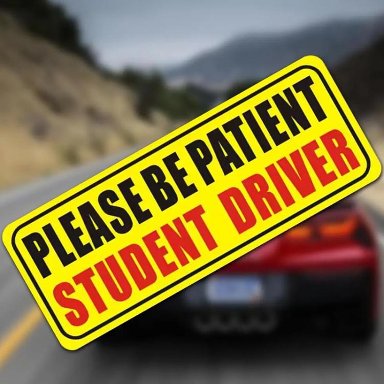 10pcs New Driver Car Probationary Sticker Reflective Magnetic Warning Sticker, 2, 4