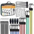 30pcs High-Elastic Rubber Elastic Cord Set Motorcycle Bicycle Tie-Down Straps Tent Elastic Cords, Bagged