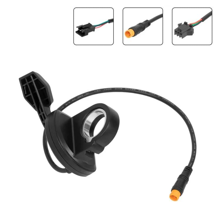 Electric Bicycle 108X R Throttle Starting Adjustable Speed Turning Grip Accelerated Thumb Throttle Brake, Square 3-hole Female Plug, Square 3 Pin, Round 3 Pin