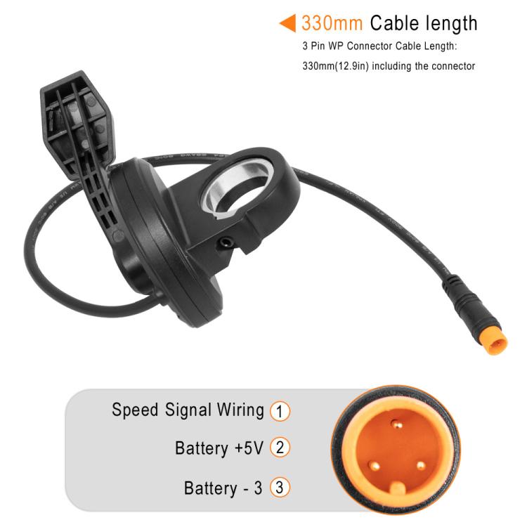 Electric Bicycle 108X R Throttle Starting Adjustable Speed Turning Grip Accelerated Thumb Throttle Brake, Square 3-hole Female Plug, Square 3 Pin, Round 3 Pin