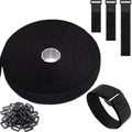 Self-adhesive Hook-and-loop Nylon Tie Wraps, 0.025 x 5m + 25 Hooks, 0.025 x 10m + 30 Hooks, 0.038 x 5m + 25 Hooks, 0.038 x 10m + 30 Hooks, 0.05 x 5m + 25 Hooks, 0.05 x 10m + 30 Hooks