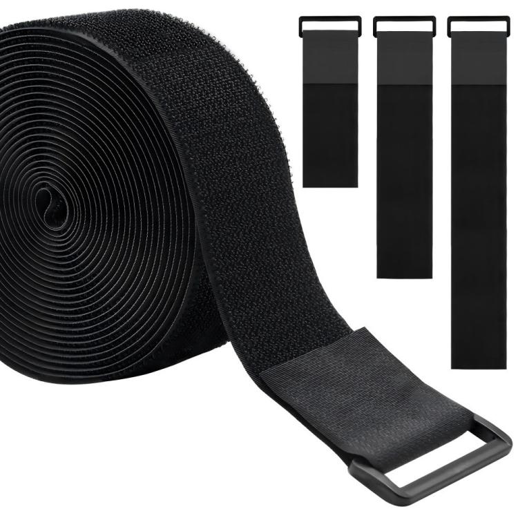 Self-adhesive Hook-and-loop Nylon Tie Wraps, 0.025 x 5m + 25 Hooks, 0.025 x 10m + 30 Hooks, 0.038 x 5m + 25 Hooks, 0.038 x 10m + 30 Hooks, 0.05 x 5m + 25 Hooks, 0.05 x 10m + 30 Hooks