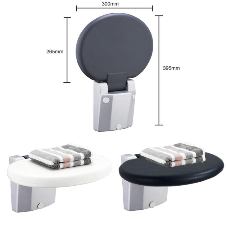 Folding Bathroom Shower Stool With Non-Slip Aluminum Base