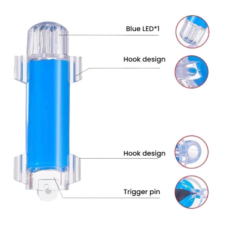 Fish-Attracting Light Water-Activated Flashing Light Fish-Gathering Light, Single Light, 4 LEDs