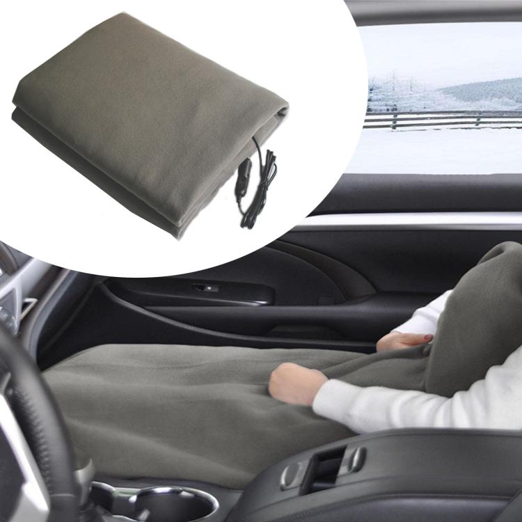 12V Car Electric Blanket for Road Trips, Temperature Control Type Gray
