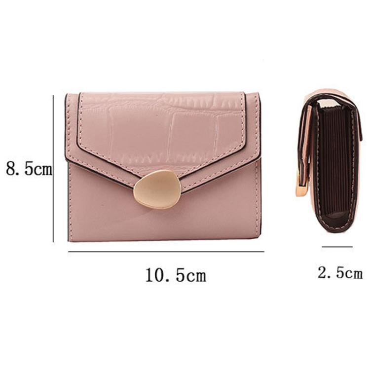 Stone Pattern Accordion Card Holder Women Multi-Card Slot ID Card Clip