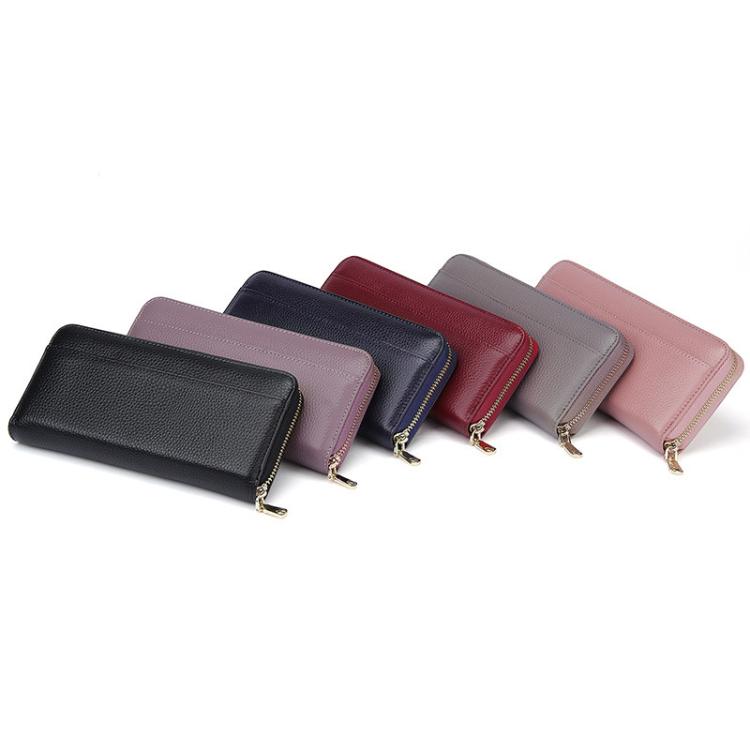 Multifunctional RFID Anti-Theft Long-Style Women Wallet Accordion Leather Multi-Card Slot Clutch