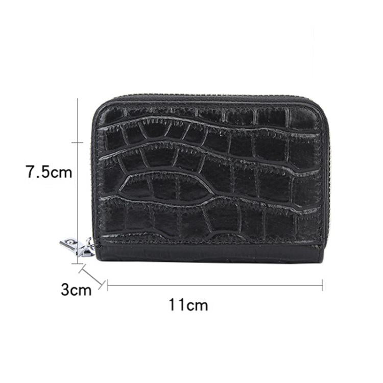 FQ-536 Leather Stone Pattern RFID Anti-Magnetic Credit Card Sleeve Accordion Multi-Card Slot Business Card Holder