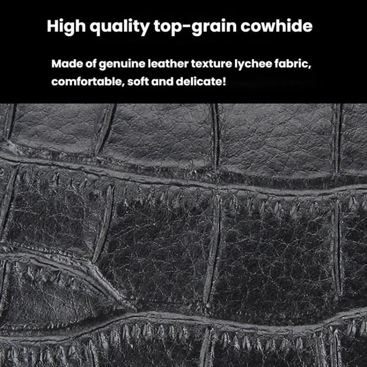 FQ-536 Leather Stone Pattern RFID Anti-Magnetic Credit Card Sleeve Accordion Multi-Card Slot Business Card Holder