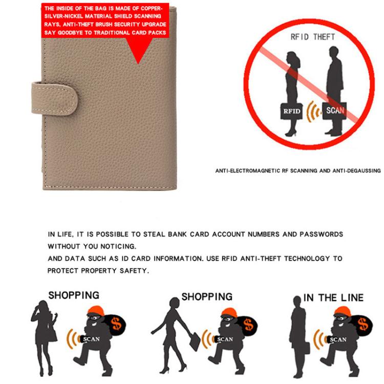 C5588 Leather Unisex Passport Holder Ultra-Thin RFID Multi-Functional Wallet