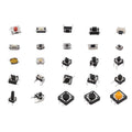 125pcs /Set Car Button Micro Tactile Switch, 125pcs /Set