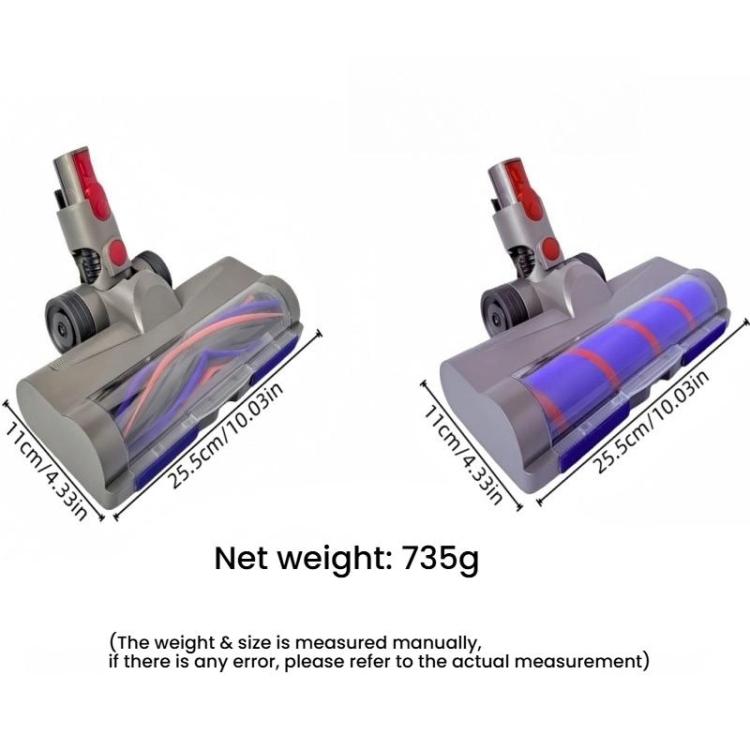 For Dyson V7 V8 V10 V11 V15 Vacuum with Wide-Angle Green LED Light for Dust Revealing, Soft Roller Floor Brush Head, Direct-Drive Brush Head, Soft Roller Floor Brush+Bristled Roller Combo, Direct-Drive Head+Soft Roller Combo