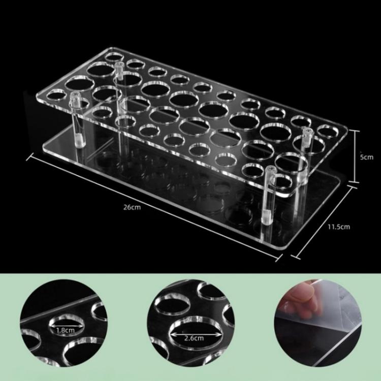 36-Hole Transparent Acrylic Lipstick Display Stand Perfume Makeup Brush Storage Rack, YX202